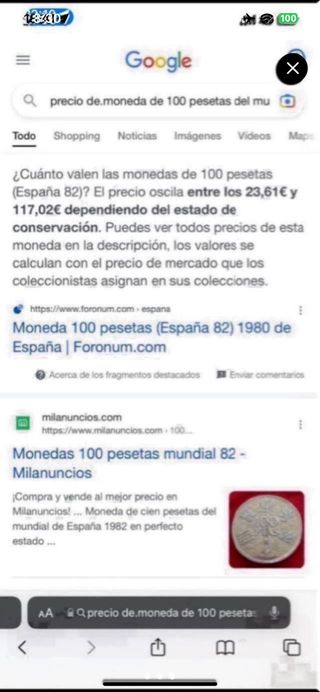 Moneda 100 Ptas España