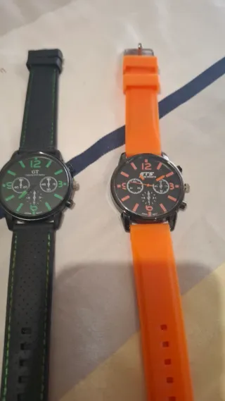 Relojes GT Hombre Negro y Naranja