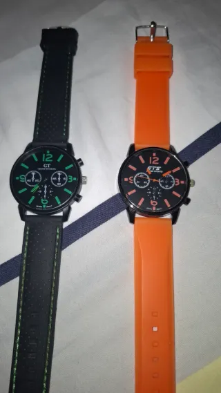 Relojes GT Hombre Negro y Naranja