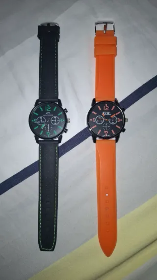 Relojes GT Hombre Negro y Naranja