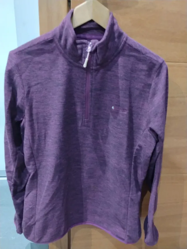 Forro Polar Morado Media Cremallera