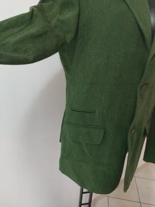 Blazer Stefanel Uomo Verde Herringbone