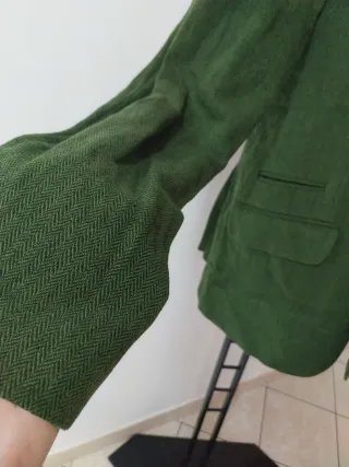 Blazer Stefanel Uomo Verde Herringbone