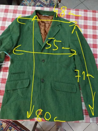 Blazer Stefanel Uomo Verde Herringbone