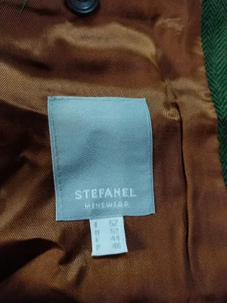 Blazer Stefanel Uomo Verde Herringbone