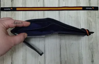 CARTERA MONEDERO PIEL CIERRE BANDERA + REGALO PULS