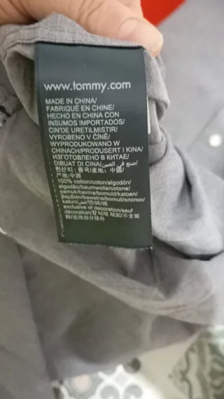 Camisa Tommy Hilfiger Gris Talla XXL