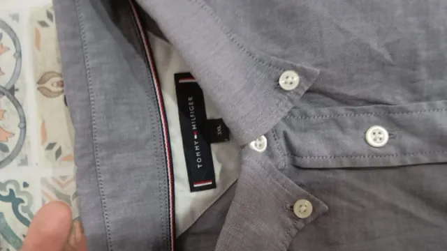 Camisa Tommy Hilfiger Gris Talla XXL