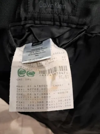 Americana Calvin Klein Negra Hombre