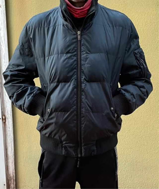 Piumino Bomber Caldo Imbottito Nero