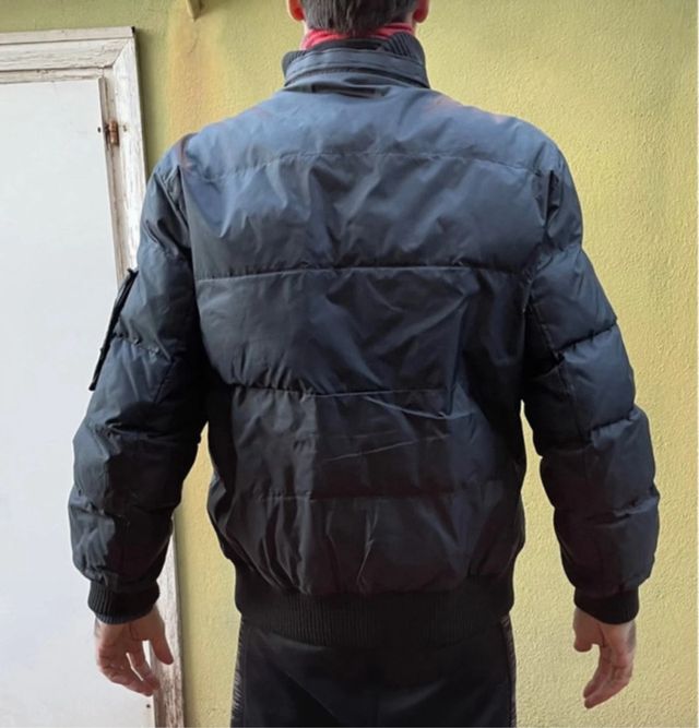 Piumino Bomber Caldo Imbottito Nero