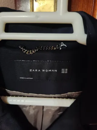 Chaqueta Zara Negra Doble Botonadura