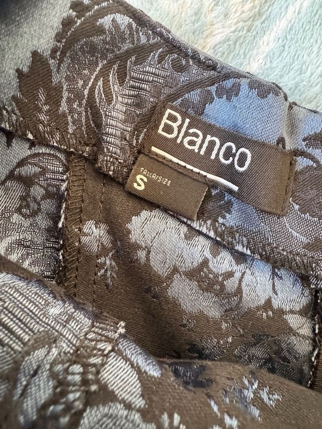 Corsé de raso azul y negro