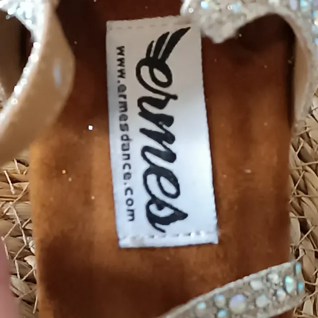 Zapatos de baile Ermes dorados y plateados