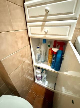 Armario Auxiliar Baño Torre Blanco