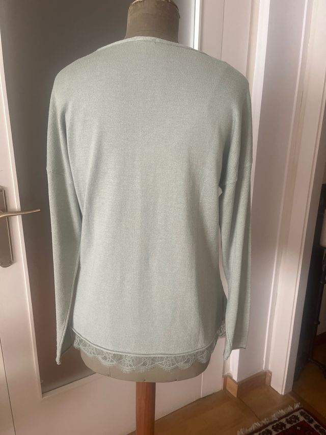 Jersey verde suave con top lencero