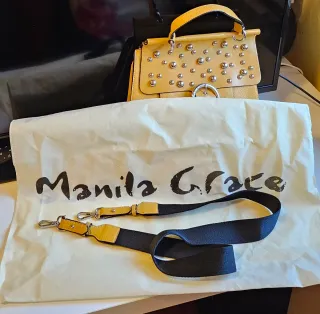 Borsa Manila Grace Maida finta pelle borchie