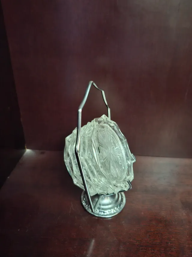 Posavasos de cristal con soporte