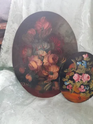 2 dipinti olio su legno