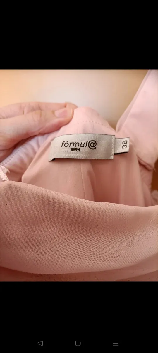 Precioso vestido de gala rosa