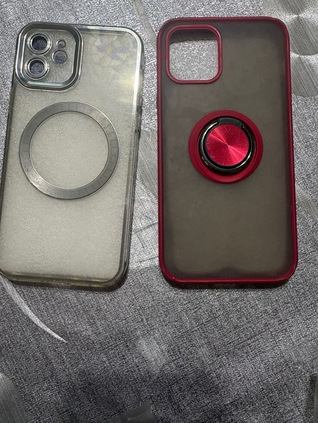 Custodia iPhone 12 Trasparente e Rossa