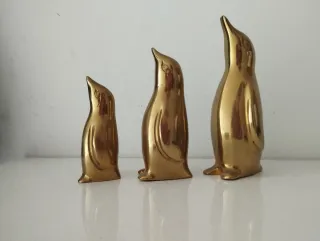 Pingüinos de Bronce (Set de 3)