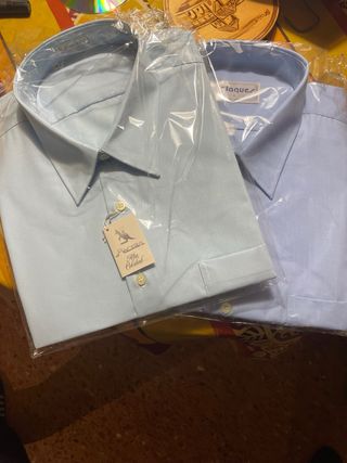 Lote 18 Camisas Persan Azul Claro Talla L