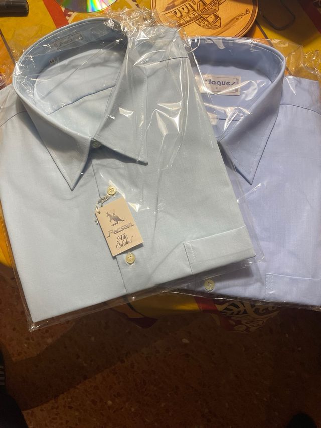 Lote 18 Camisas Persan Azul Claro Talla L