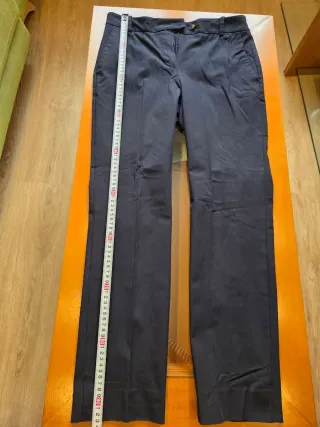 Pantalón Massimo Dutti Azul Marino Recto