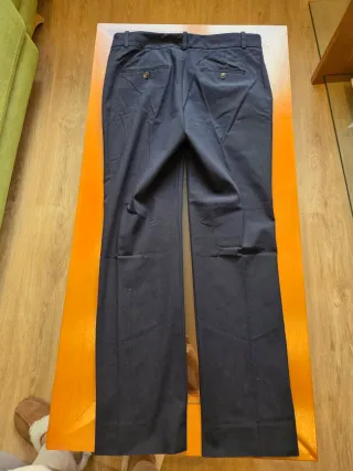 Pantalón Massimo Dutti Azul Marino Recto