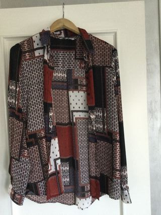 Camisa estampada patchwork