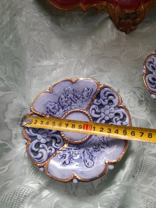 Coppia Piatti Antichi Decorati Oro