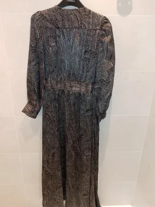 Vestido largo estampado Zara