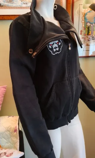 Giacca Kombat felpa ragazzo nera