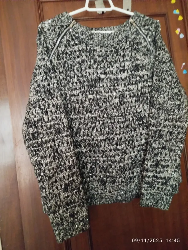 Jersey punto cremalleras hombros Talla XS