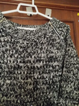 Jersey punto cremalleras hombros Talla XS