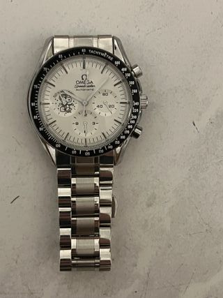 Omega Speedmaster Reloj Plata y Blanco