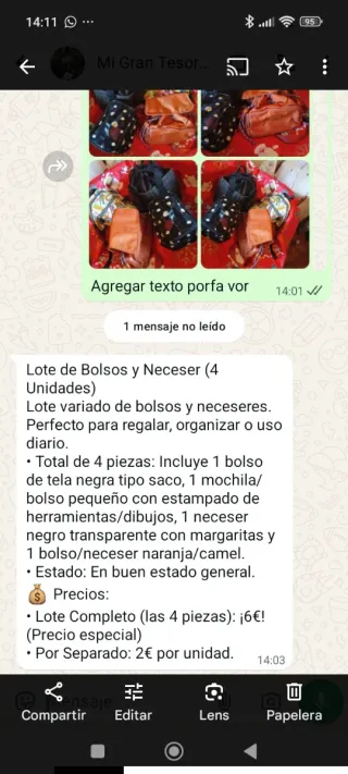 Lote 4 Bolsos y Neceser + calzado verano y casa