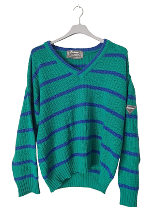 Jersey Jonker Rayas Verde y Azul Talla L