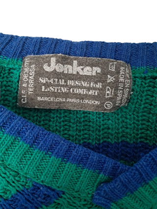 Jersey Jonker Rayas Verde y Azul Talla L