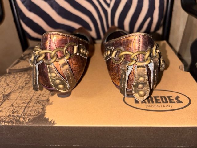 Zapatos Cache Talla 37 Marrón Dorado