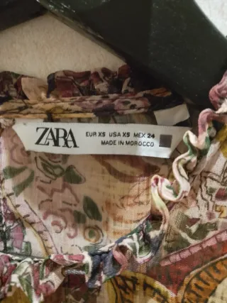 Vestido Zara Estampado Talla XS
