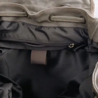 Mochila artesanal beige y marrón 40x30