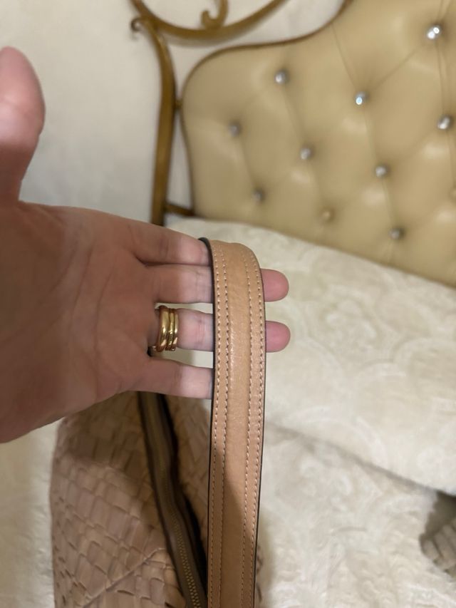 Borsa Max Mara Pelle Beige Intrecciata