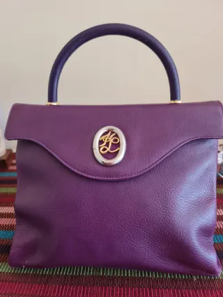 Borsa Karl Lagerfeld viola con logo oro