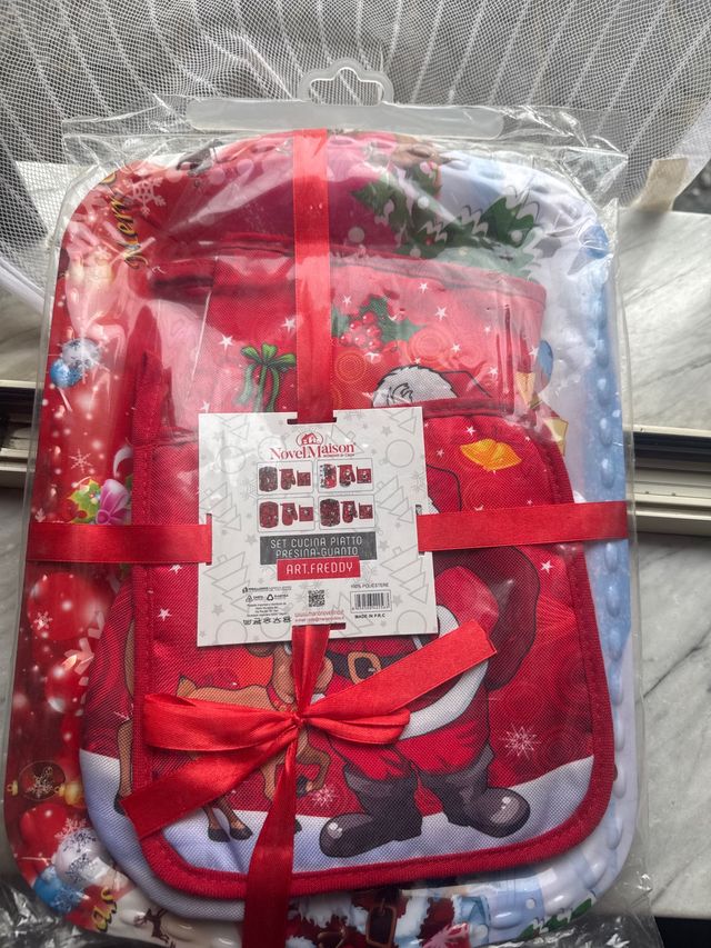 Set Cucina Natale Vassoio + Guantoni