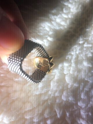 Anillo Tous Flor Oro y Plata verdadero