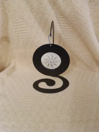 Portacandele con specchio a forma di sole