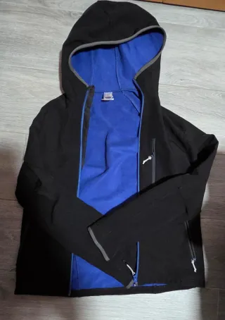 Anorak adolescente negro y azul Talla M