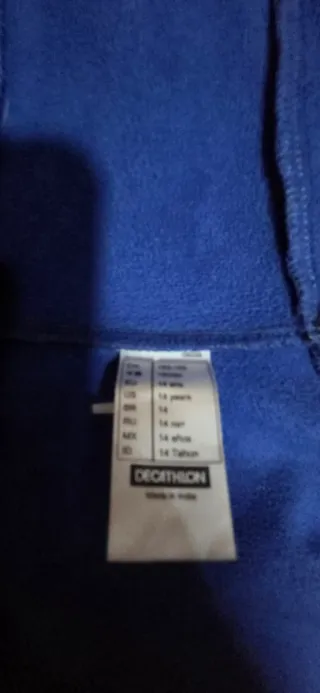 Anorak adolescente negro y azul Talla M